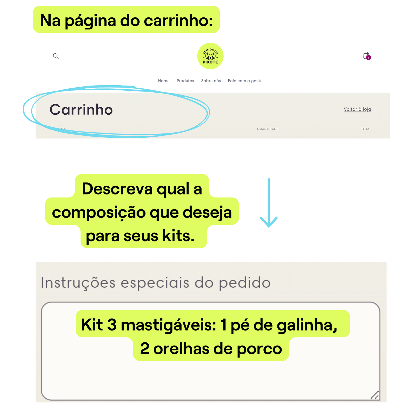 Kit com 3 mastigáveis - Você escolhe a composição