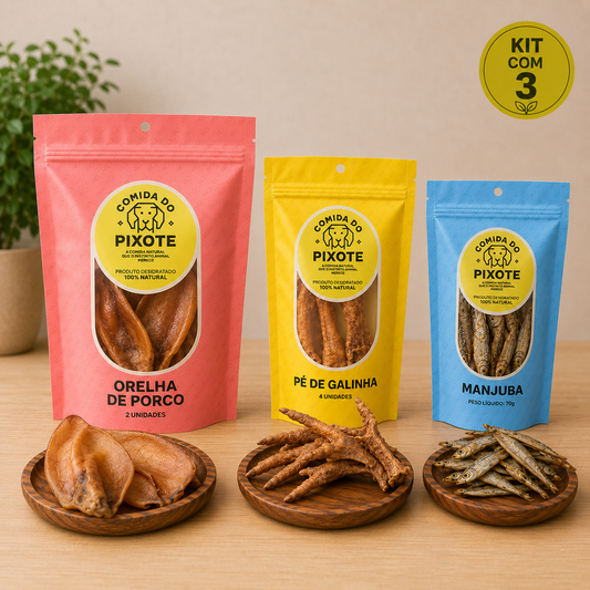 Kit com 3 mastigáveis - Você escolhe a composição